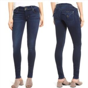 Hudson jeans collin mid rise skinny jeans shade A blue Wash Y2K Streetwear 26